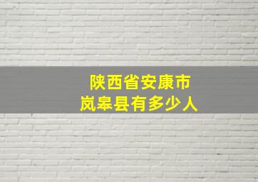 陕西省安康市岚皋县有多少人