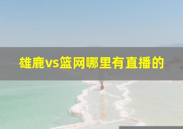 雄鹿vs篮网哪里有直播的