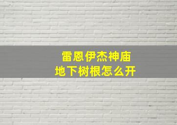 雷恩伊杰神庙地下树根怎么开