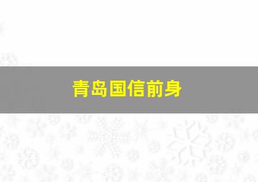 青岛国信前身