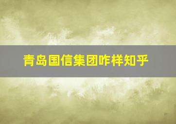 青岛国信集团咋样知乎