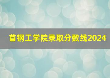 首钢工学院录取分数线2024