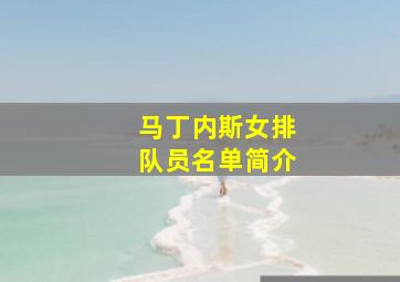 马丁内斯女排队员名单简介