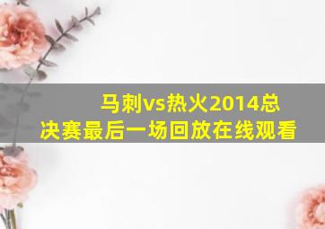 马刺vs热火2014总决赛最后一场回放在线观看