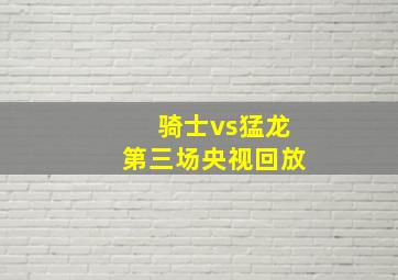 骑士vs猛龙第三场央视回放