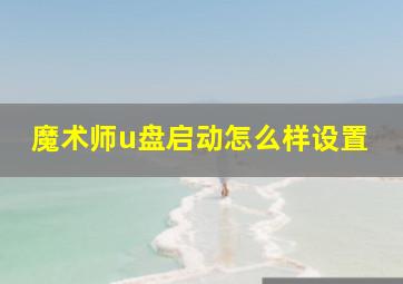 魔术师u盘启动怎么样设置