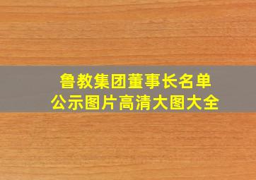 鲁教集团董事长名单公示图片高清大图大全